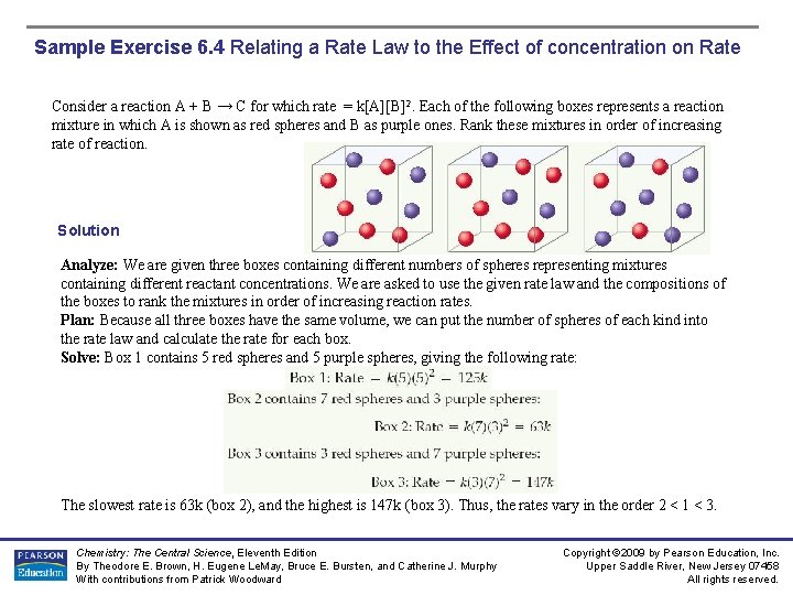 Sample Exercise 6. 4 Relating a Rate Law to the Effect of concentration on Sample Exercise 6. 4 Relating a Rate Law to the Effect of concentration on