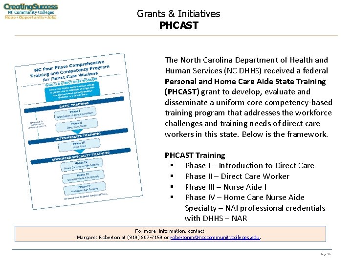 Grants & Initiatives PHCAST The North Carolina Department of Health and Human Services (NC