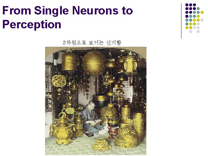 From Single Neurons to Perception 3차원으로 보이는 신기함 