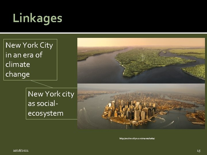 Linkages New York City in an era of climate change New York city as