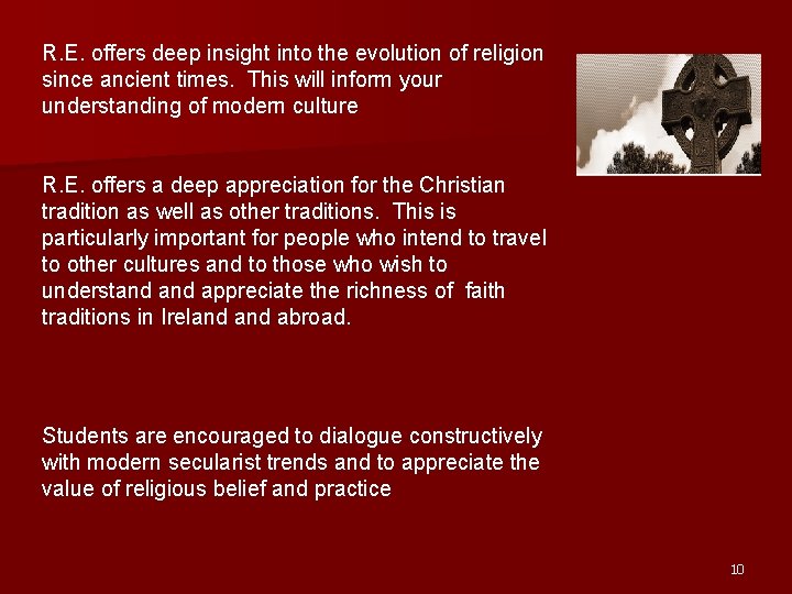 R. E. offers deep insight into the evolution of religion since ancient times. This