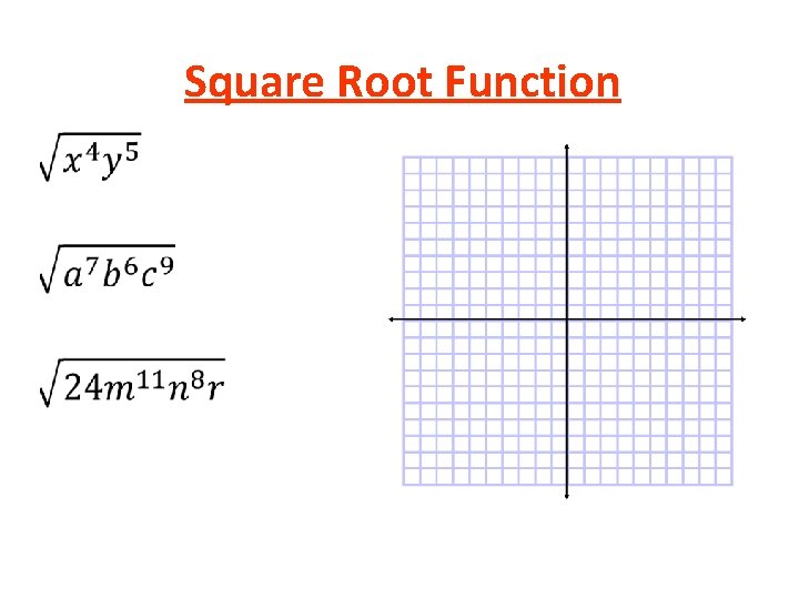 Square Root Function • 
