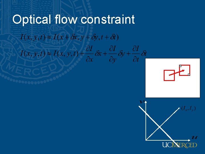 Optical flow constraint 