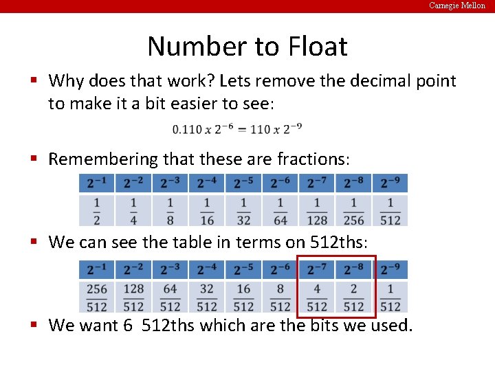 Carnegie Mellon Number to Float § Why does that work? Lets remove the decimal
