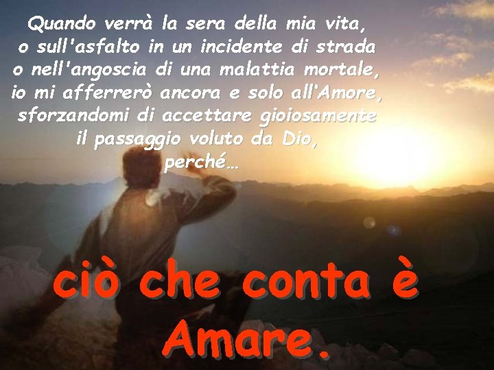 Quando verrà la sera della mia vita, o sull'asfalto in un incidente di strada Quando verrà la sera della mia vita, o sull'asfalto in un incidente di strada