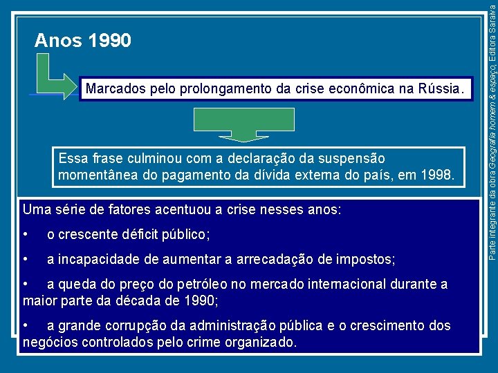 Marcados pelo prolongamento da crise econômica na Rússia. Essa frase culminou com a declaração