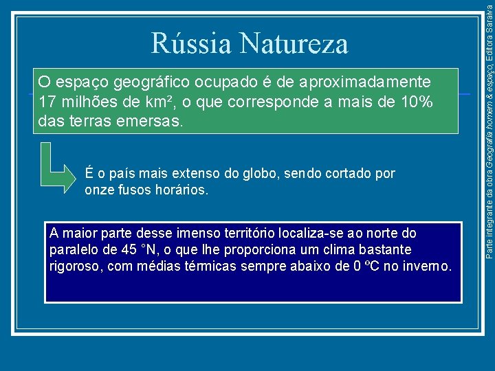 O espaço geográfico ocupado é de aproximadamente 17 milhões de km², o que corresponde