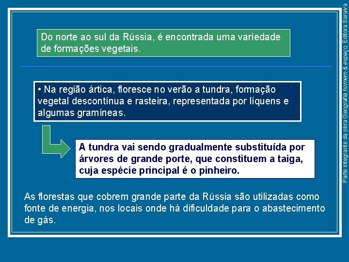  • Na região ártica, floresce no verão a tundra, formação vegetal descontínua e