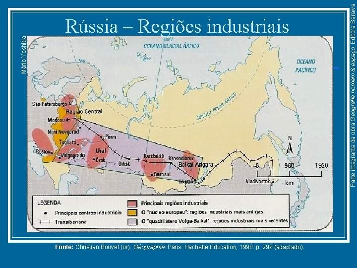 Fonte: Christian Bouvet (or). Géographie. Paris: Hachette Éducation, 1998. p. 299 (adaptado). Parte integrante