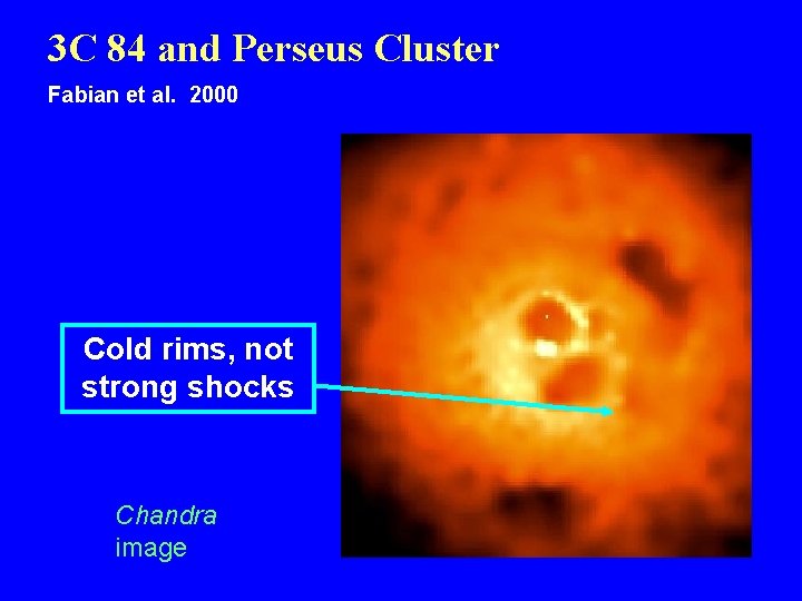 3 C 84 and Perseus Cluster Fabian et al. 2000 Cold rims, not strong