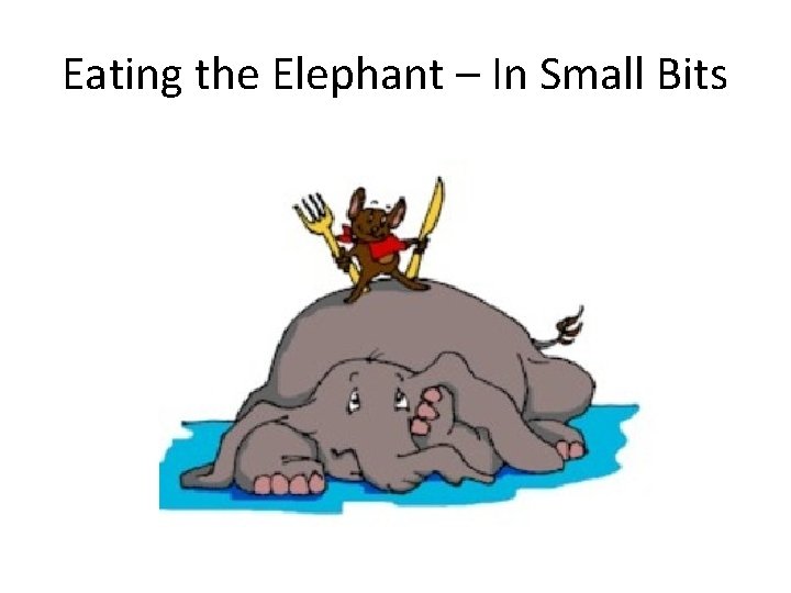 Eating the Elephant – In Small Bits 