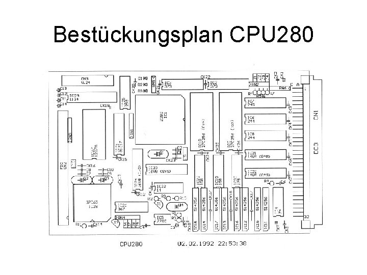 Bestückungsplan CPU 280 