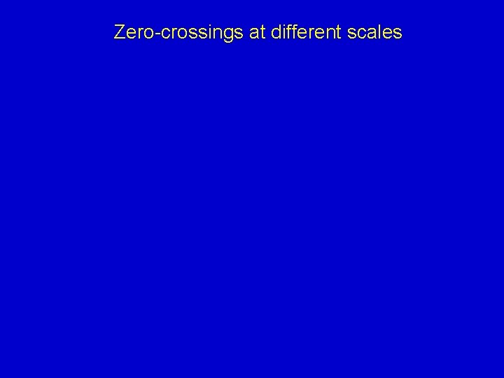 Zero-crossings at different scales 
