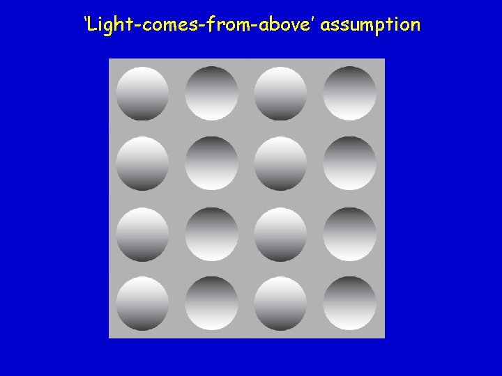 ‘Light-comes-from-above’ assumption 