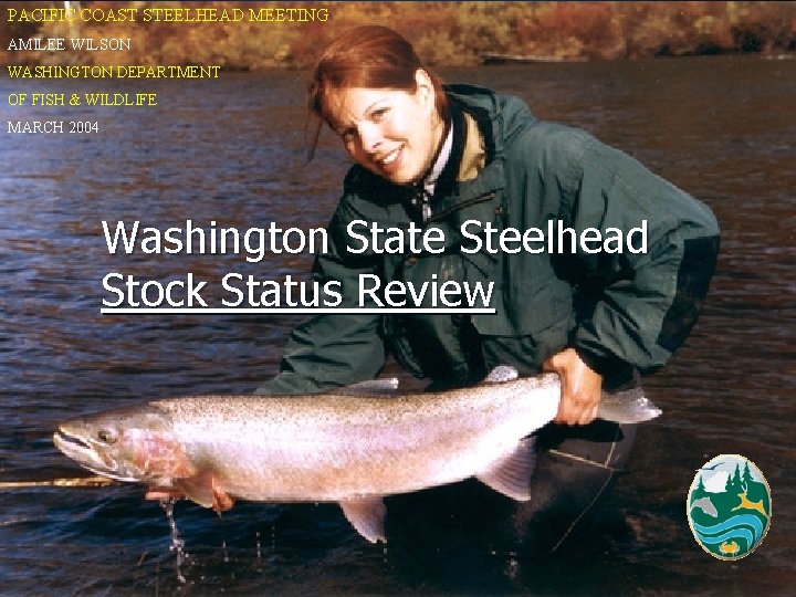 PACIFIC COAST STEELHEAD MEETING AMILEE WILSON WASHINGTON DEPARTMENT OF FISH & WILDLIFE MARCH 2004