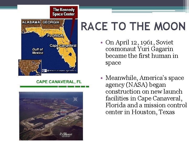 RACE TO THE MOON • On April 12, 1961, Soviet cosmonaut Yuri Gagarin became