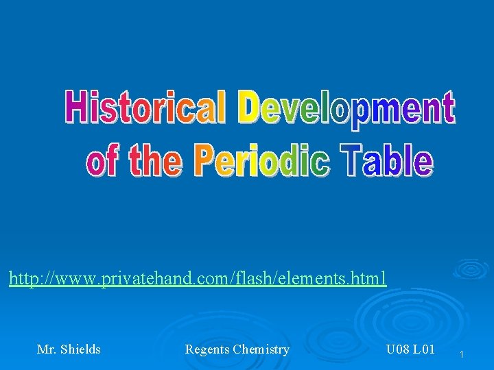 http: //www. privatehand. com/flash/elements. html Mr. Shields Regents Chemistry U 08 L 01 1