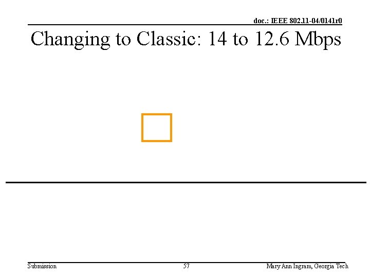 doc. : IEEE 802. 11 -04/0141 r 0 Changing to Classic: 14 to 12.