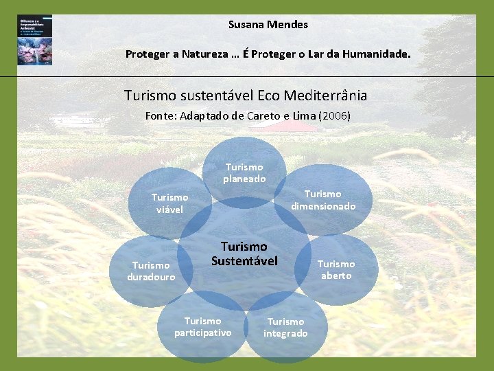 Susana Mendes Proteger a Natureza … É Proteger o Lar da Humanidade. Turismo sustentável