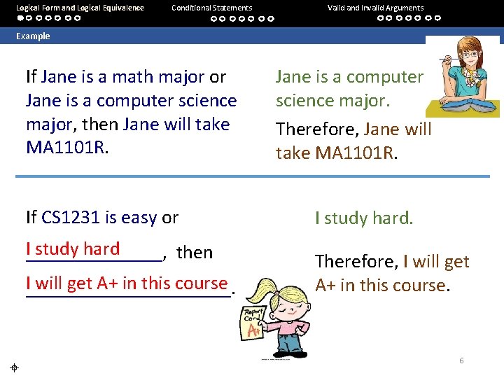 Logical Form and Logical Equivalence Conditional Statements Valid and Invalid Arguments Example If Jane