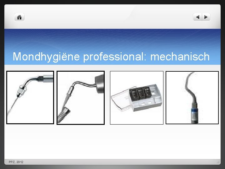 Mondhygiëne professional: mechanisch PPZ, 2012 