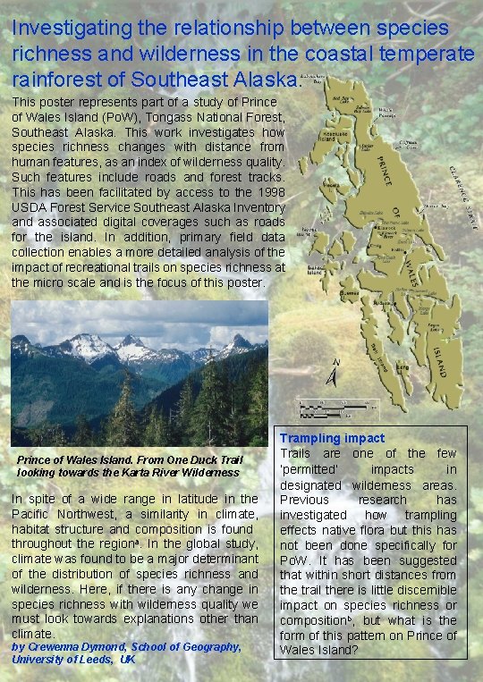 Investigating the relationship between species richness and wilderness in the coastal temperate rainforest of