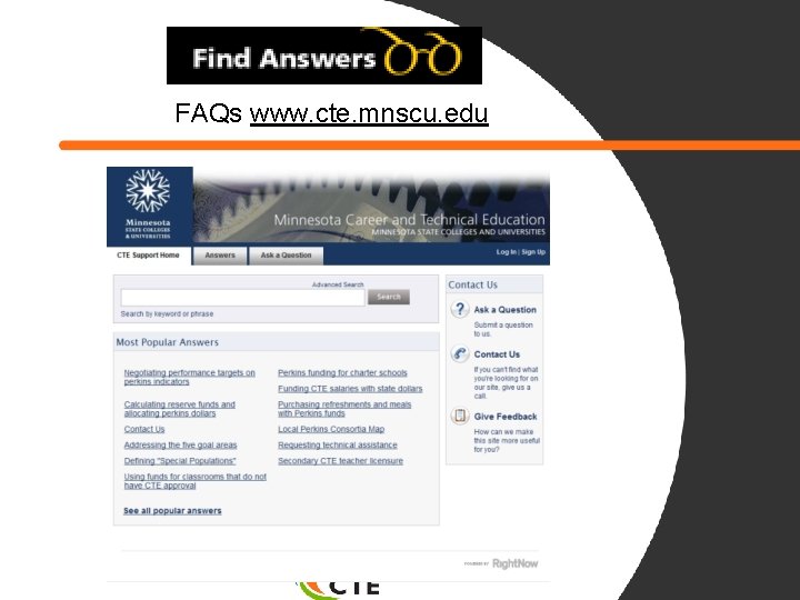 FAQs www. cte. mnscu. edu 