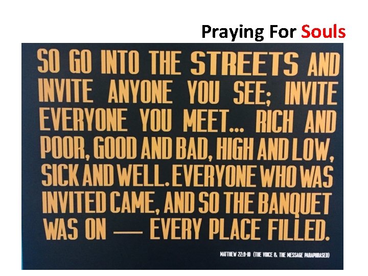 Praying For Souls 