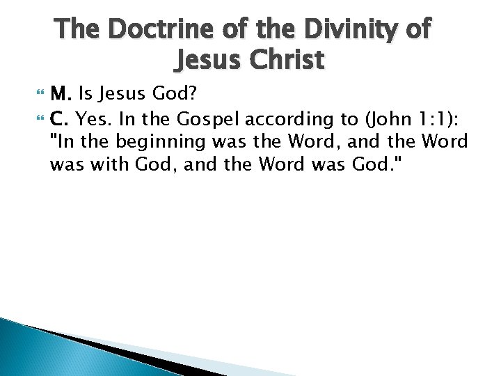 The Doctrine of the Divinity of Jesus Christ