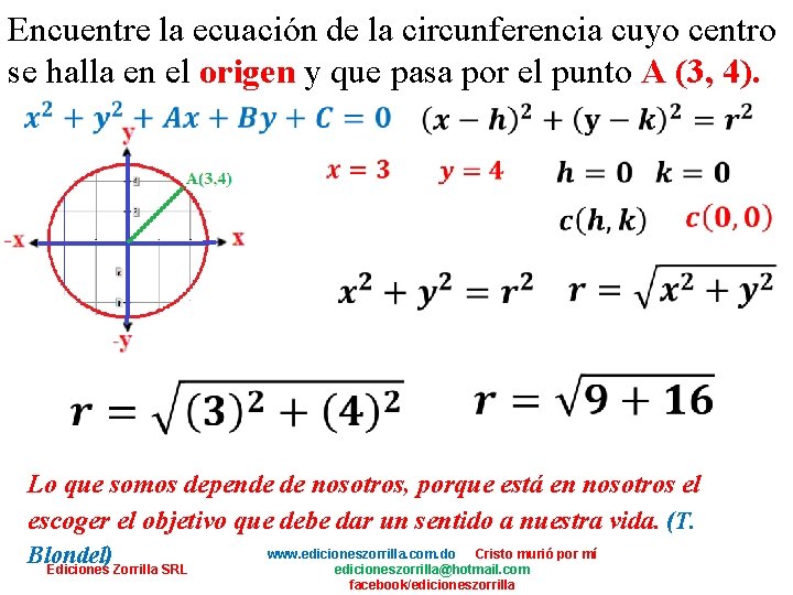 Ecuacion De Una Circunferencia Con Centro En El Origen slidetodoc.com