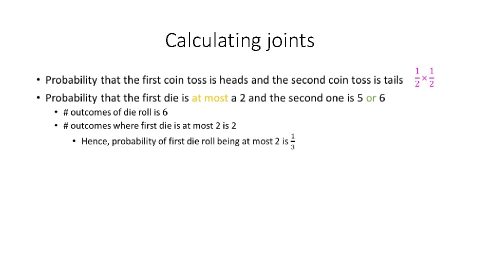 Calculating joints • 