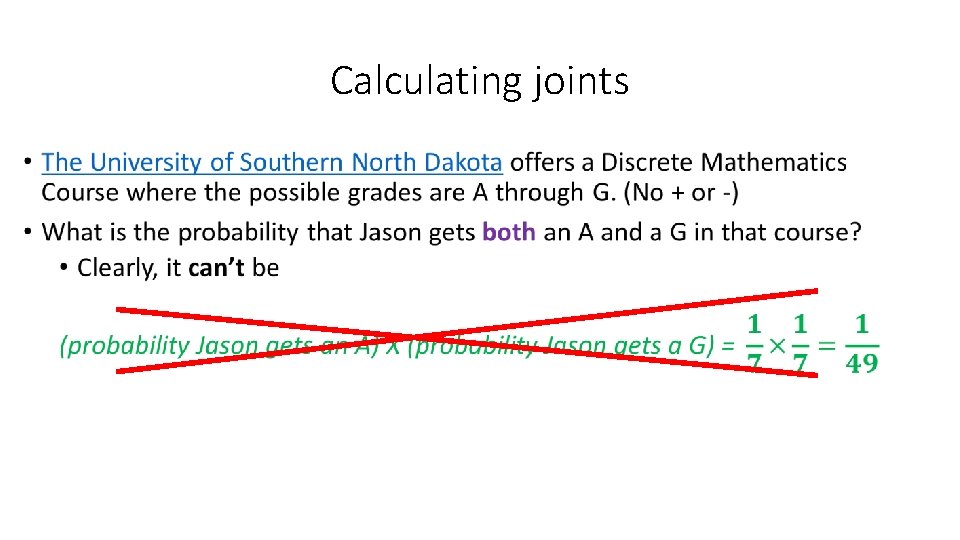 Calculating joints • 
