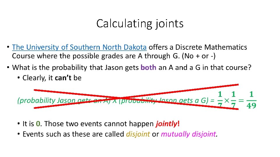 Calculating joints • 