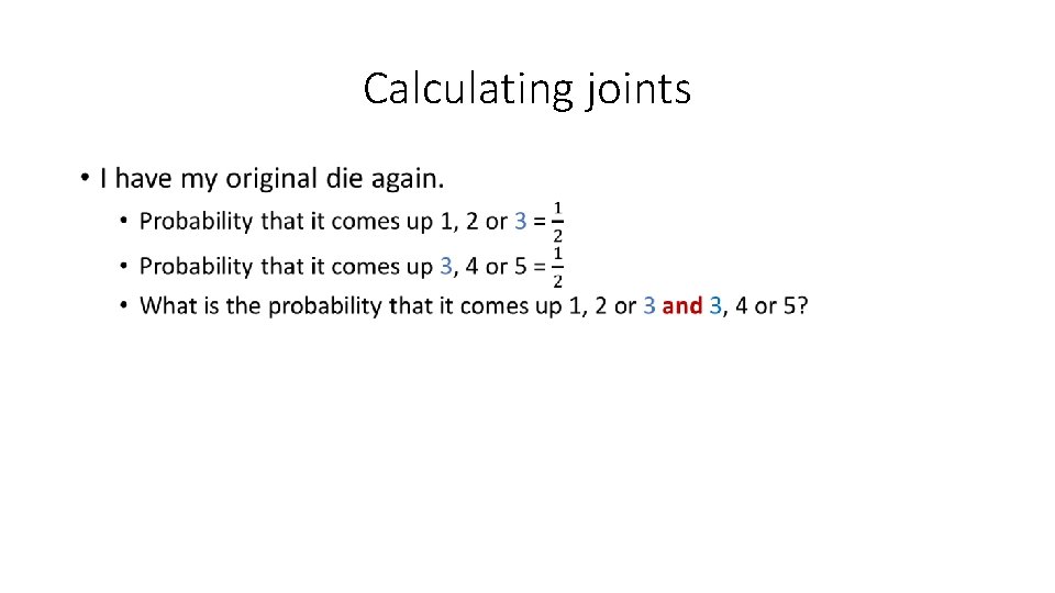 Calculating joints • 