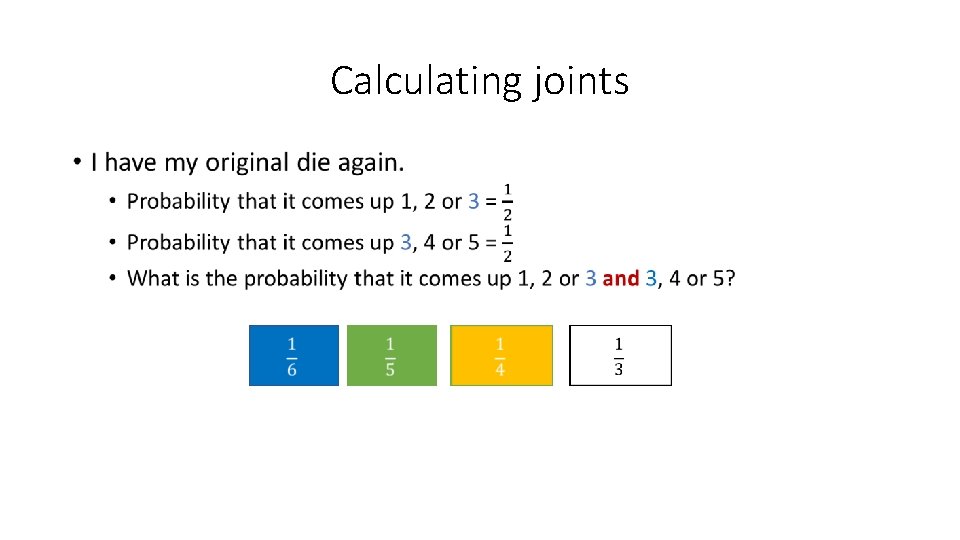 Calculating joints • 