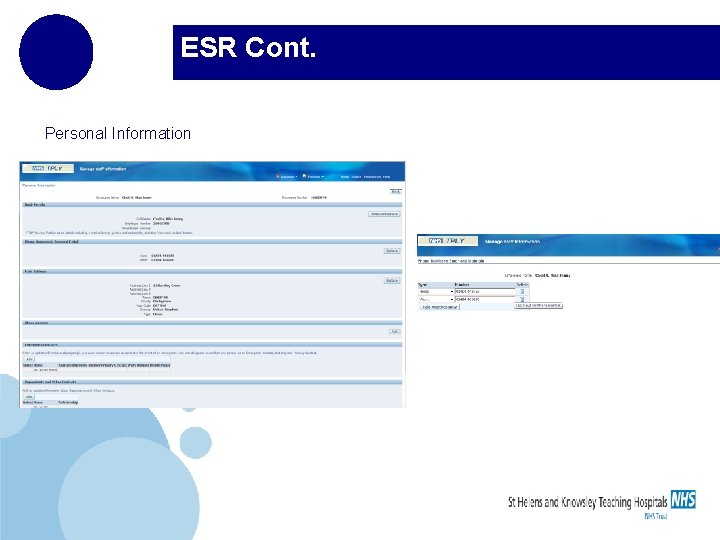 ESR Cont. Personal Information 