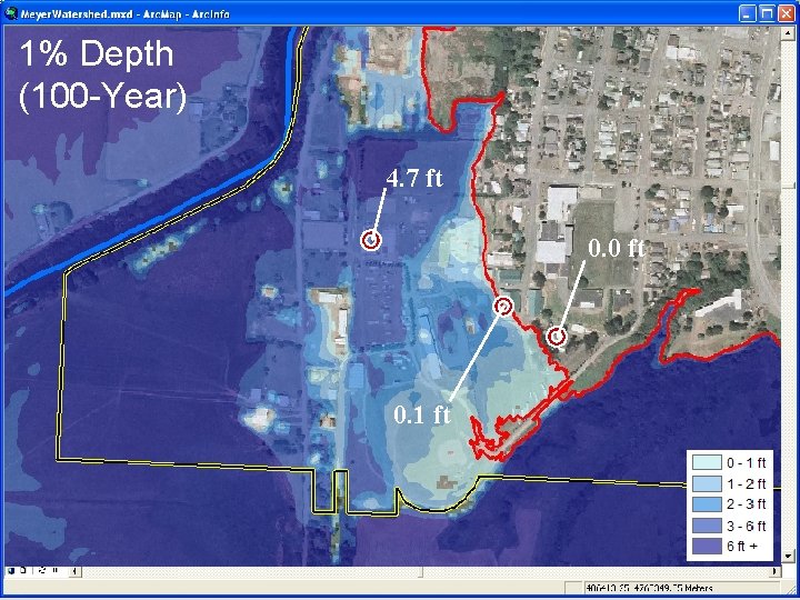 1% Depth (100 -Year) 4. 7 ft 0. 0 ft 0. 1 ft 20