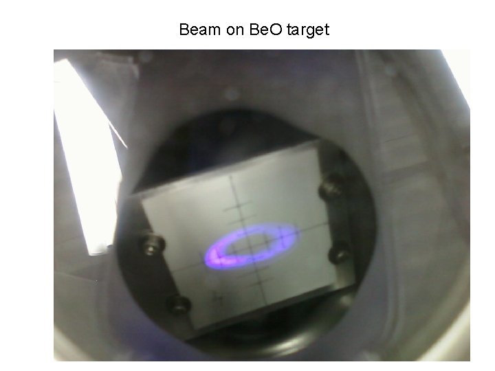 Beam on Be. O target 