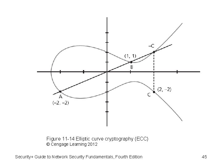 Figure 11 -14 Elliptic curve cryptography (ECC) © Cengage Learning 2012 Security+ Guide to