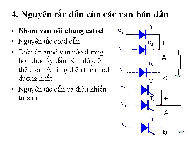 4. Nguyên tắc dẫn của các van bán dẫn • Nhóm van nối chung