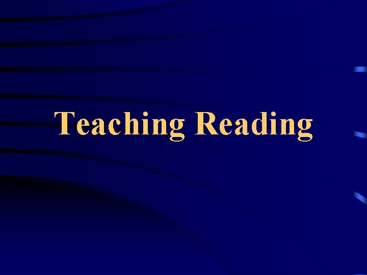 Teaching Reading 