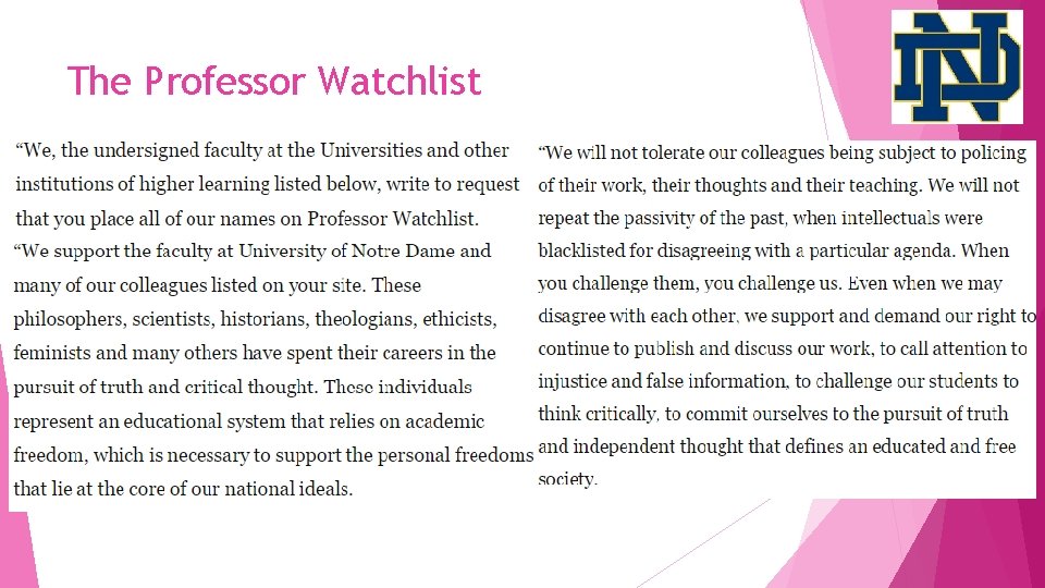 The Professor Watchlist 