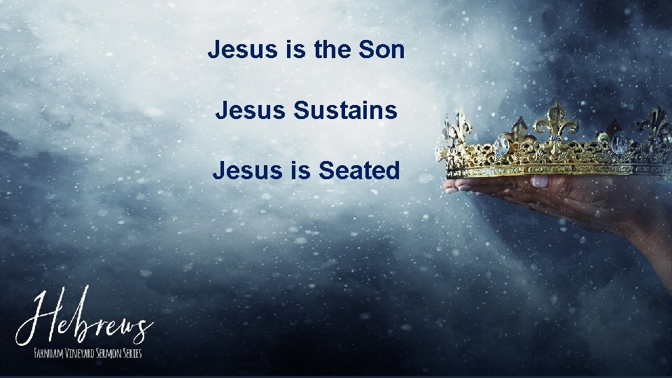 Jesus is the Son Jesus Sustains Jesus is Seated 