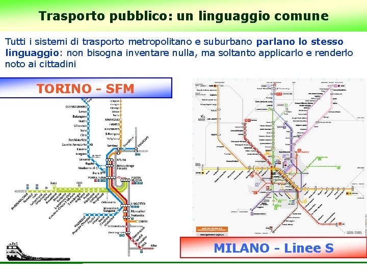 Trasporto pubblico: un linguaggio comune Tutti i sistemi di trasporto metropolitano e suburbano parlano