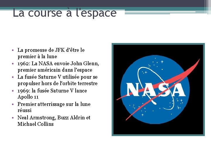 La course à l'espace • La promesse de JFK d'être le premier à la