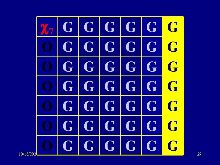 10/18/2021 7 O O O G G G G G G G G G