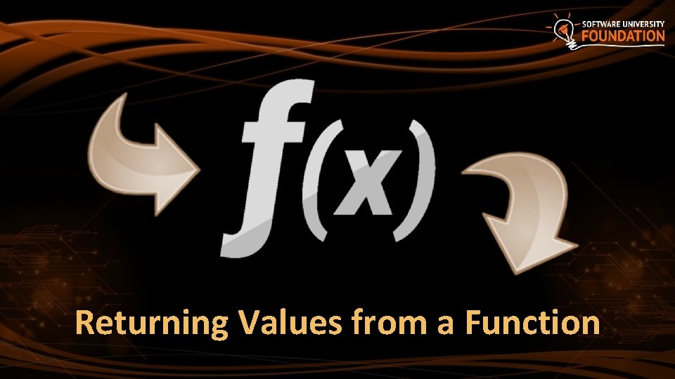 Returning Values from a Function 