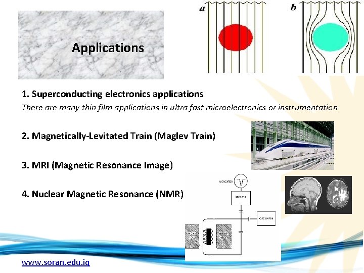 Applications 1. Superconducting electronics applications There are many thin film applications in ultra fast