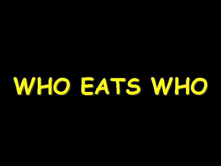 WHO EATS WHO 