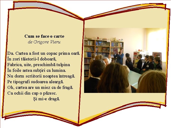 Cum se face o carte de Grigore Vieru Da. Cartea a fost un copac